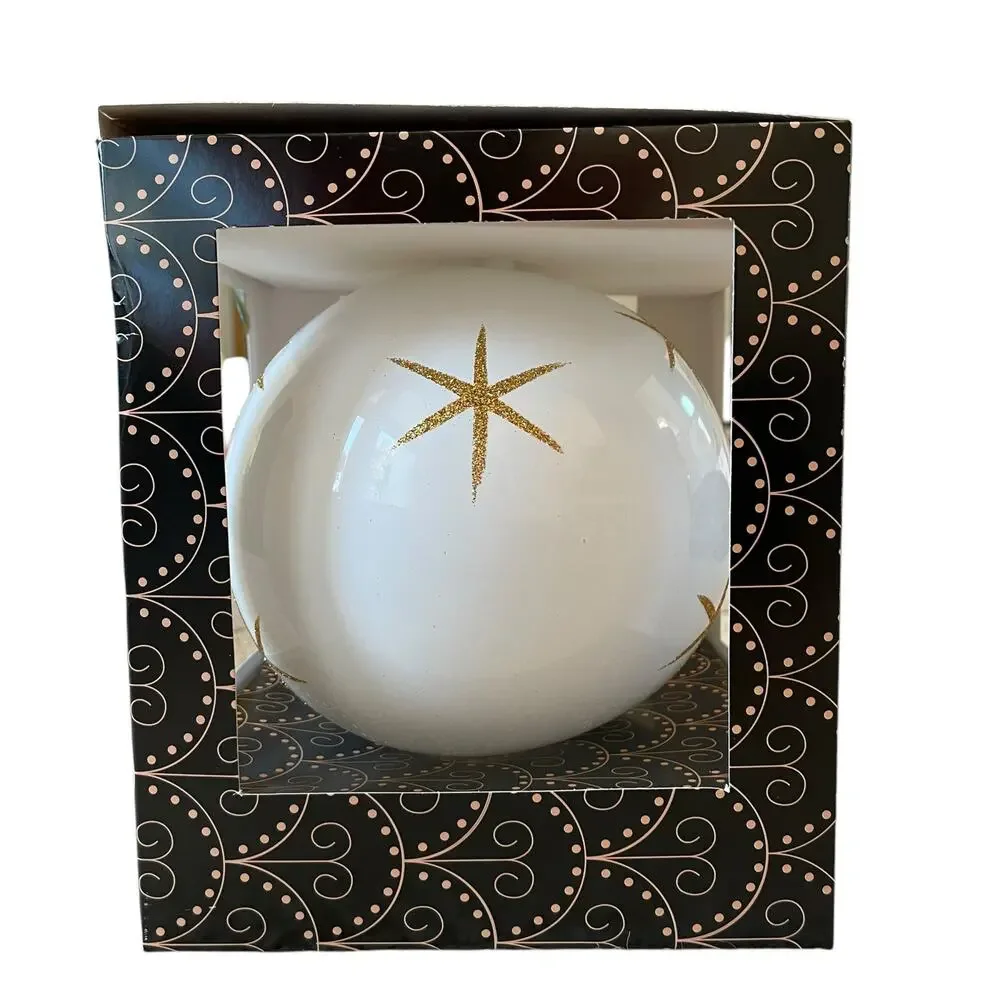 Hand Blown in Poland Glass NUTCRACKER Christmas Ornament Large 6in Glittery New